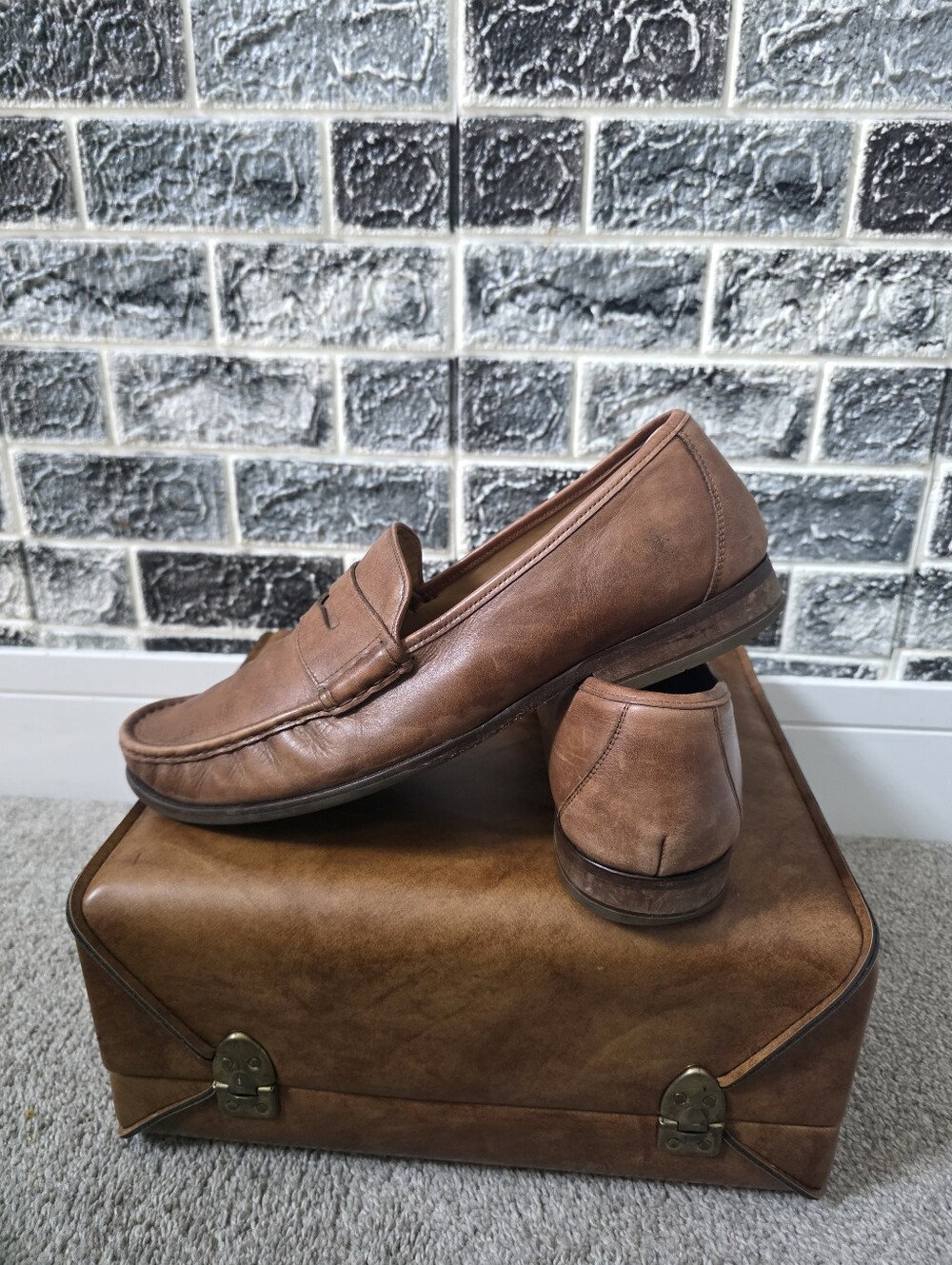 Cole Haan Men's Brown Leather Loafers Size 13M